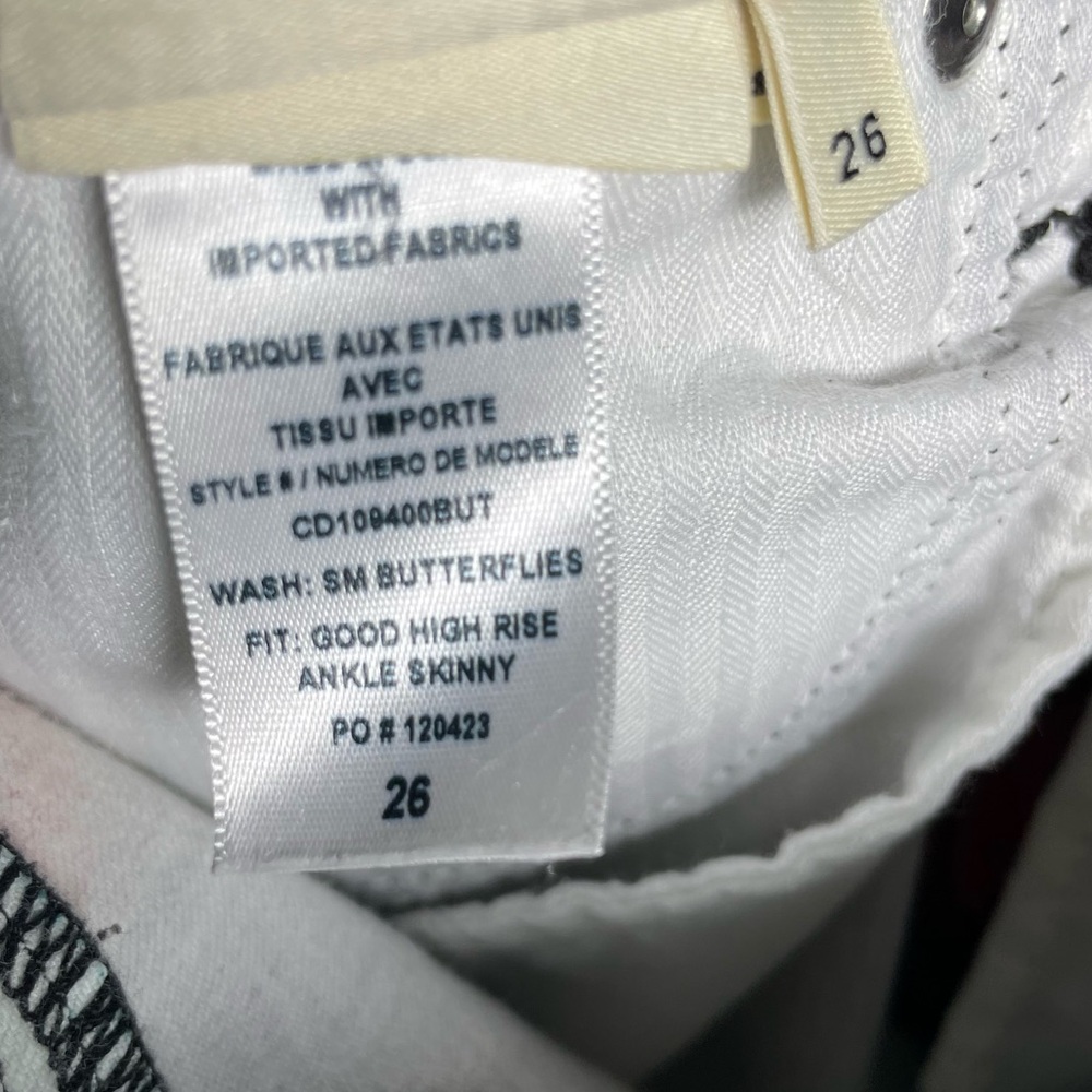 Alice+Olivia Jeans Womens 26 Good High Rise Ankle Skinny Sm Butterflies Y2K - Picture 9 of 9